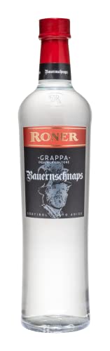 Roner Bauernschnaps - Grappa dell'Agricoltore (1x 0,7l) - Grappa Delicata dalla Distilleria Artigianale Alto Adige Südtirol più premiata d'Italia - 700 ml