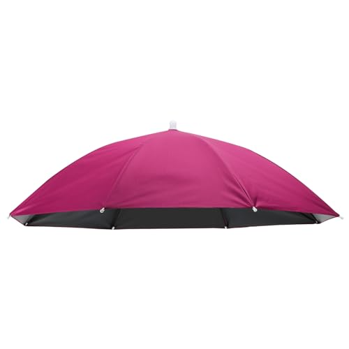 Chapeau parapluie pliable rose pour la randonnée et la plage en été
