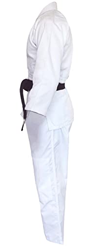 Fuji Judo Gi - Single Weave Uniform W/Free White Belt (White, 00) #TOP3