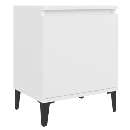 Table d'appoint stable blanche 40 cm pour ranger et organiser votre chambre