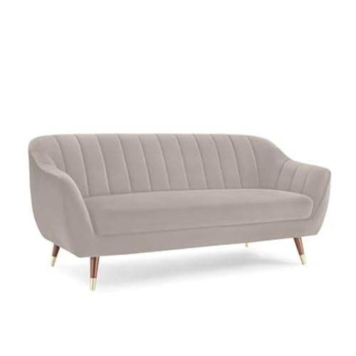 Image of 3 Seater Sofa Set with Two Cushions Perfect for Home Office Guests Living Room (Cream, 3 Seater)
