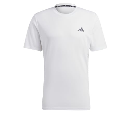 adidas Hombre Train Essentials Training Tee, White / Black, M