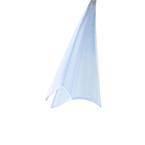 Bagnoxx Duschdichtung Spaltdichtung 2m, Wanddichtung für Duschkabine im Bad, 8mm Glasstärke, transparentes PVC Profil als Duschwand Dichtung, Abdichtung Dusche zwischen Wand und Glaselement