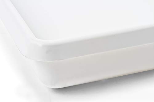 Image of Camco Low Profile Washing Machine Drain Pan | 30 -inches x 34 -inches (OD) and 29-inches x 33-inches (ID) | White (20786)