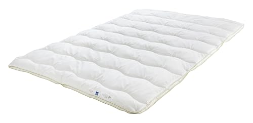 Badenia Trendline Eco 4-Jahreszeiten Steppbett Aerelle Blue 135 x 200 cm, weiß, Öko- Tex Zertifiziert, produziert nach deutschem Qualitätsstandard