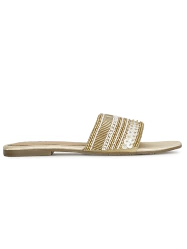 Image of Bata Marie Claire LYNN FLATS E 23 Women Mule Slipper In BROWN