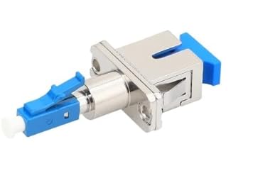 LC to SC Fiber Optic Cable Adapter, Male to Female Connector, Blue and Silver, Single-Mode