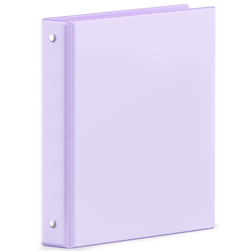 SUNEE Purple Binder 1 Inch 3 Ring 1 Pack Holds 175 Sheets of Letter Paper Clear View 1 Three Ring PVC-Free (Fit 8.5x11 Inches) for School or Office Supplies
