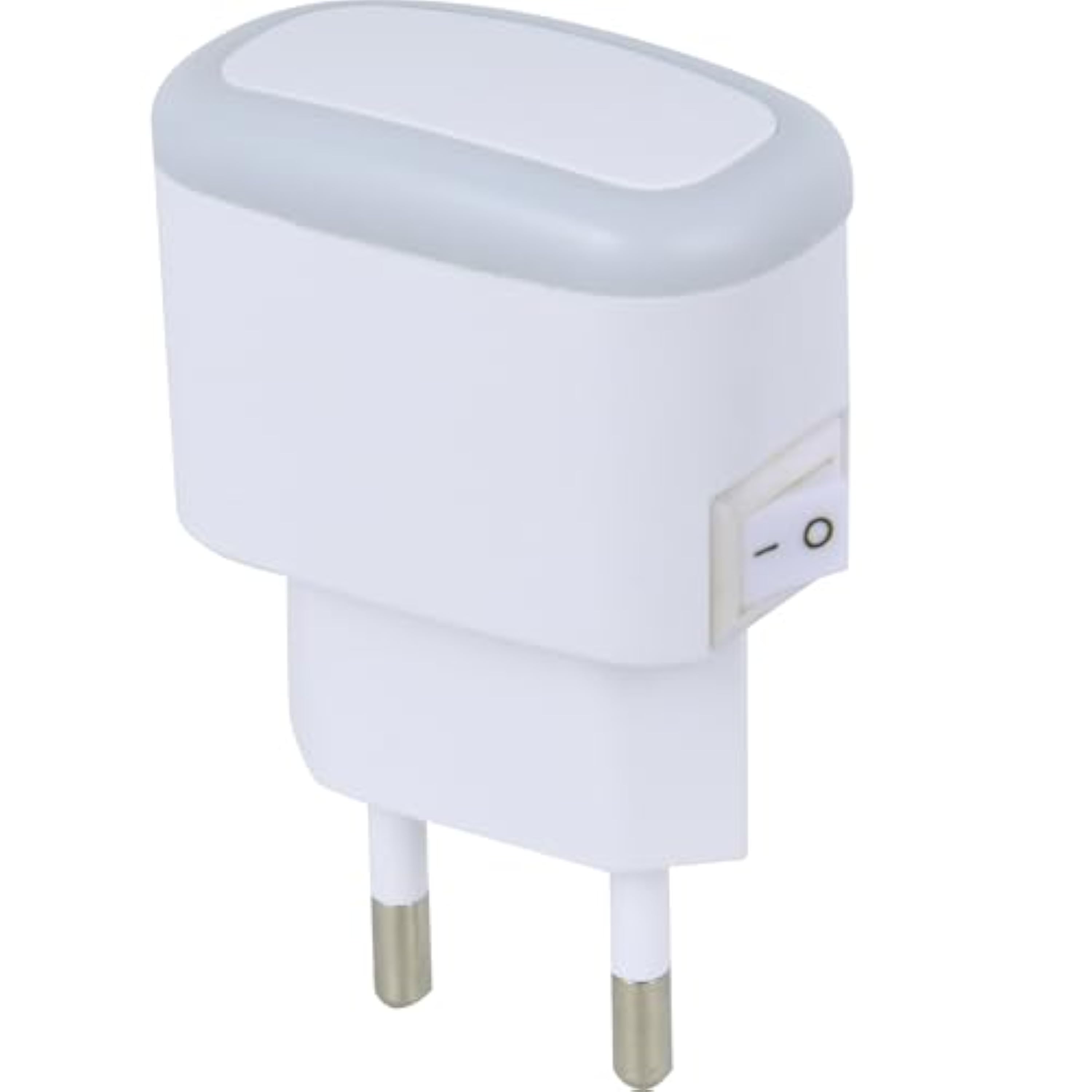 Electraline 58313 - Lámpara nocturna de presencia con sensor de movimiento con interruptor, color blanco