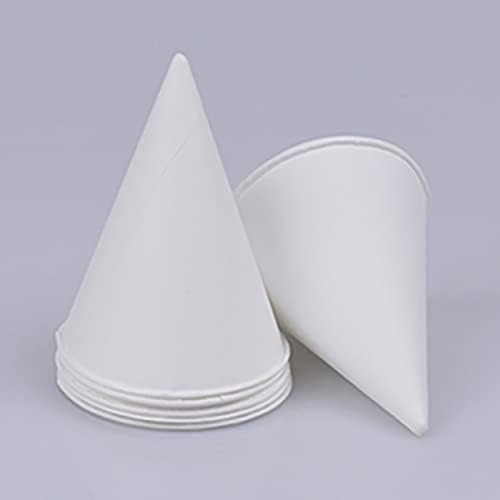 HOT BARGAINS Paper Cone Cups 4oz, Water Dispenser Cups, Biodegradable, White, Pack of 5000