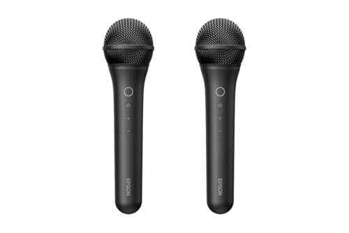 Microphones Karaoké sans Fil Epson ELPKM01 avec Voix Cristallines et 15h d'Autonomie
