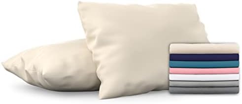 Dreamzie Poszewka na poduszkę 50 x 70 Zestaw 2 sztuk z mikrofibry z certyfikatem Oeko-Tex - Miękka i szczotkowana poszewka na poduszkę, w dotyku skóra brzoskwiniowa - szara