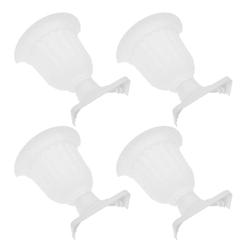 HEMOTON Juego De 4 Macetas Colgantes Vintage para Jardín Estilo Urna Ideales para Porches O Porches Incluye Un Jarrón con Forma De Columna Romana Color Blanco
