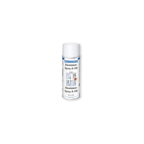 WEICON Spray A 100 400ml Abrasion resistant protection against rust and corrosion, aluminum metallic, matt, WEICON Aluminium Spray A-100 400 ml, 11050400, aluminium