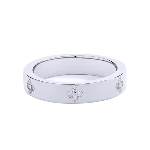 Moissanite rings for women Clover Moissanite 18k Gold Plated Wedding Band Ring For Women S925 Silver Engagement Party Jewelry Gift-N15