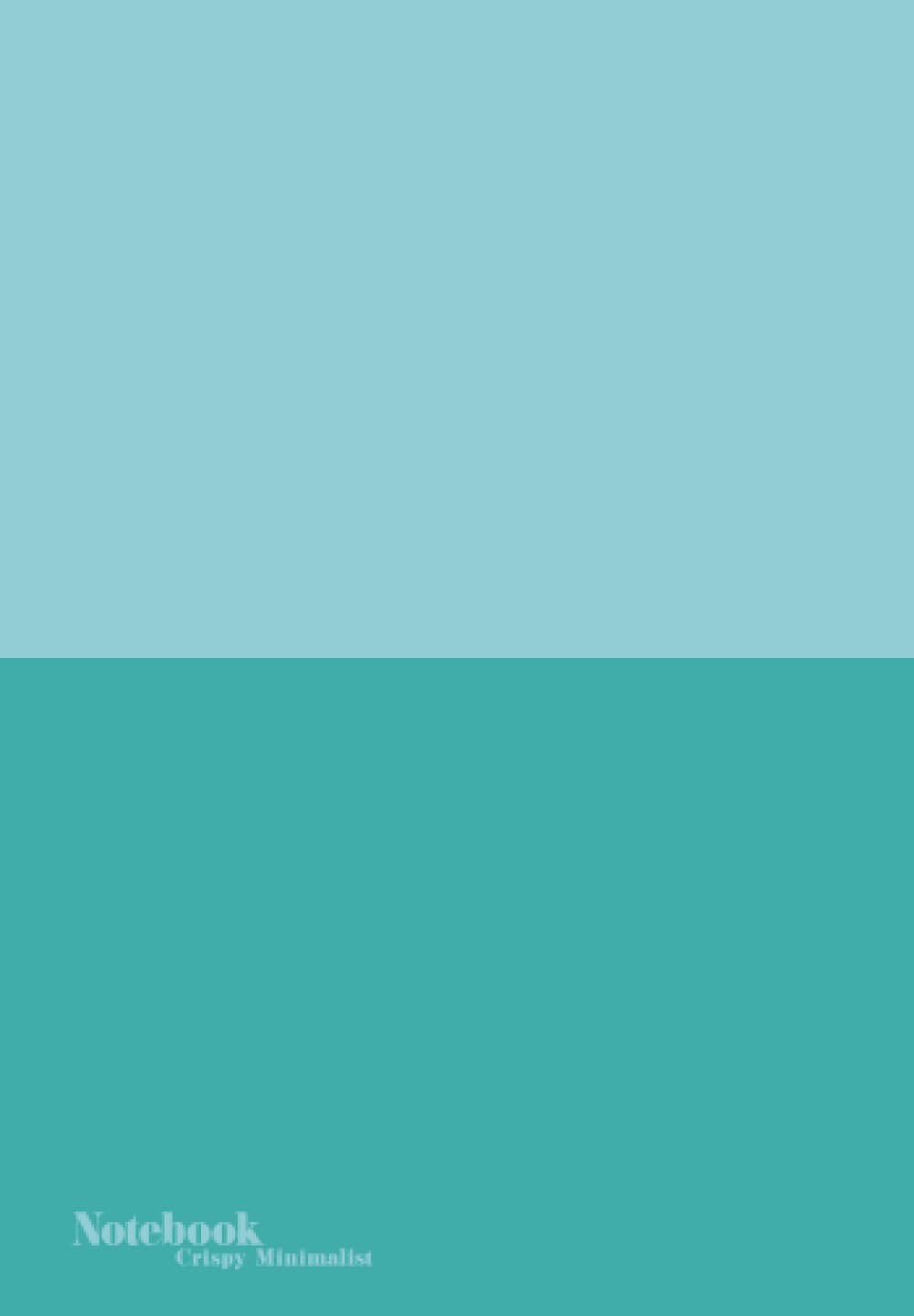 B6 Custom Notebook 4.87x7 inches, 5mm Square Grid/Graph paper, Double Teal Soft-touch cover: 104 Numbered pages, 52 Sheets - Notebooks by Crispy Minimalist