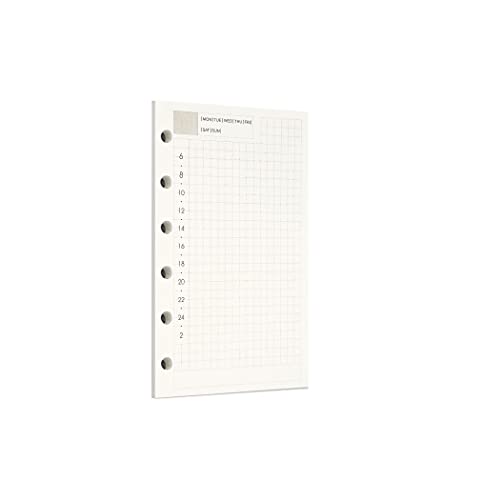 Image of Zelten Loose Leaf Punched Paper Refills Paper for 6 Hole Binder Personal Organizer Diary Notebook Refillable Planner (Daily Planner,A7 /6 Hole)