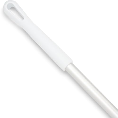 Image of SPARTA Adjustable Aluminum Broomstick, 48 inch Mop and Broom Handle Replacement with Color-Coded System for Environments with Harsh Cleaning Agents, Aluminum, 48 Inches, White, (Pack of 12)