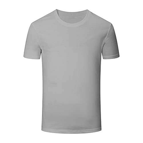 Men's Shirts Fashion Loose Fit Crewneck Solid T-Shirt Athletic Lightweight Breathable Short Sleeve Gym Workout Tops