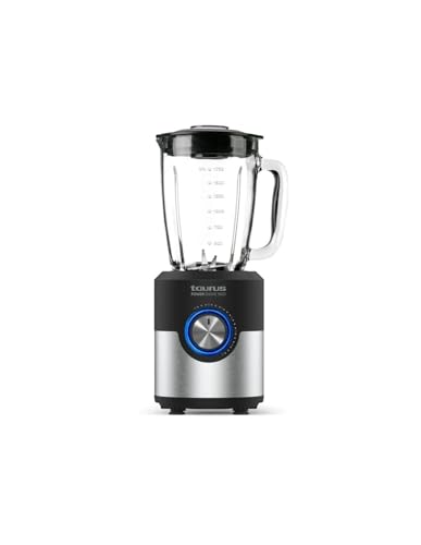 Taurus Power Shake 1600 | Batidora de vaso profesional de 1600W | Jarra de cristal 1,75L | Cuchillas de acero inoxidable de 6 filos | 5 velocidades + función Turbo | Base con ventosas antideslizantes
