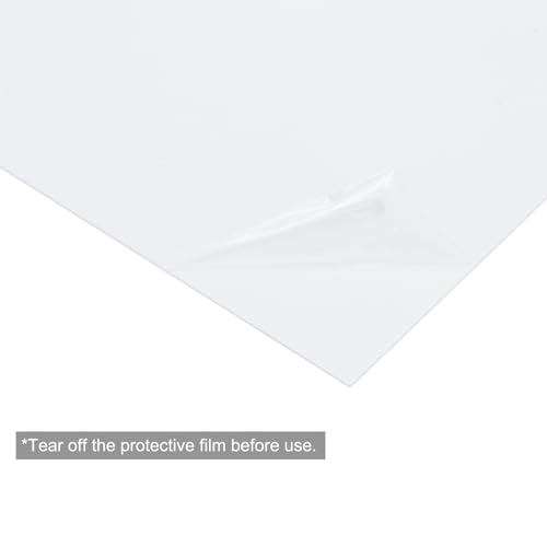 Image of MECCANIXITY White ABS Plastic Sheet 7 x 4 x 0.16 Inch for Building Model, DIY Crafts, Panel, Pack of 1