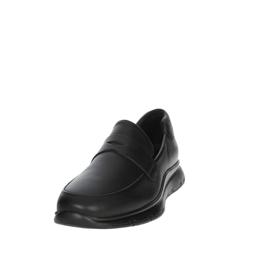 Mocasines de piel Frau 09N5 XL para hombre en color negro con plantilla confort 6