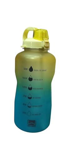 Gallon Water Bottle 3.8 litre. Gym water bottle with Time marker ...