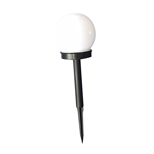 UKCOCO Lot de 4 Lampes Solaires de Jardin à Globe Blanc, Lumière Chaude, Forme Sphérique, Étanches et Rechargeables à L’énergie Solaire, Éclairage Extérieur pour Pelouse et Allée, LED Automatique Nuit
