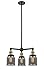 Innovations 207-BAB-G53-LED 3 Light Vintage Dimmable LED Chandelier, Black Antique Brass