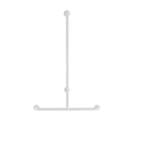 Ljf Cabina de Ducha. Pasamanos en Forma de T, Barra de Levantamiento del Soporte de la Ducha, Seguro y Antideslizante. (Color : White, Size : D)