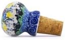 Polmedia Polish Pottery Bottle Stopper UNIKAT - Rose Bouquet Pattern Handmade in Boleslawiec Poland by Ceramika Artystyczna + Certificate of Authenticity