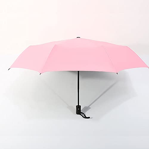 Parapluie pliable automatique rose résistant au vent et léger