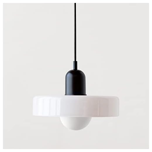 ISSPTYB White Milk Glass Farmhouse Pendant Lights Kitchen Island Mid Century Ceiling Hanging Lamp Nordic Black White Modern Contemporary Chandelier for Bedroom Hallway Coffee Shop Corridor