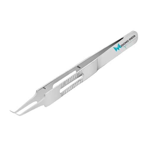 Image of Hair Transplant (Angled) Fue Implanting Forceps 5 inchInch Fine Tip Comfort Long Soft Grip Antirust Stainless Steel