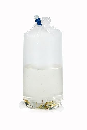 GARNELEN4YOU® Transportbeutel | 50 Beutel in 20 x 44 cm + 50 Gummies...