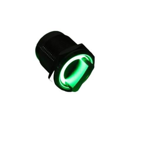 Bouton interrupteur rotatif 19mm commutateur métallique 2 positions LED jaune 6V