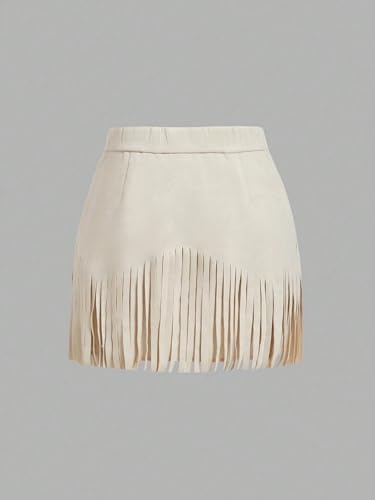 Womens' Plain A-Line Zipper High Waist Skirt Casual Mini Skirts for Women2