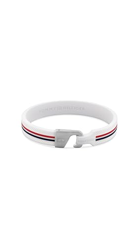 Tommy Hilfiger Men's Jewelry - Silicone Bracelet with Hook Closure - Classic, Everyday Style - Fashion Accessory, Gift for Him