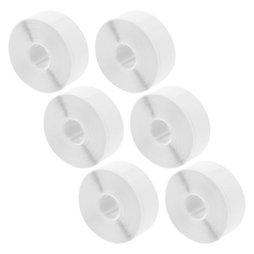 ANDRESLAD 6 Rollos Etiquetas Adhesivas Blancas Lisas para Mini Impresora 4X1,2 CM, Papel Autoadhesivo en Rollo 6 Unidades de 160 Etiquetas, Adecuado para Etiquetado de Productos y Precios en