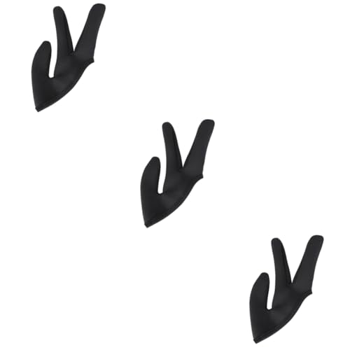 TOVINANNA 3 Pcs Heat Glove Hair Styling Tool Three Finger Cover Heat Resistant Hairdressing Glove for Curling Wand