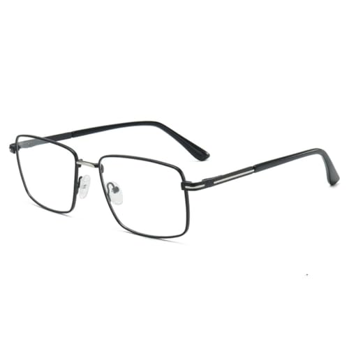 Monture de lunettes homme en métal avec verres anti-lumière bleue