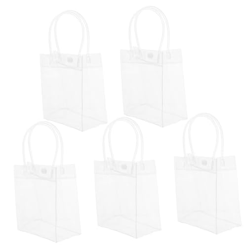 10-Pack PVC Tote Bags Simple Storage Pouches Clothing Convenient Shoulder Bags for Everyday Use