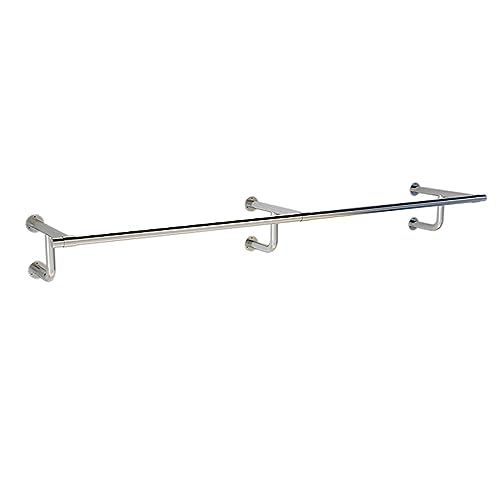 Perchero de pared para ropa de acero inoxidable pulido de 130 cm