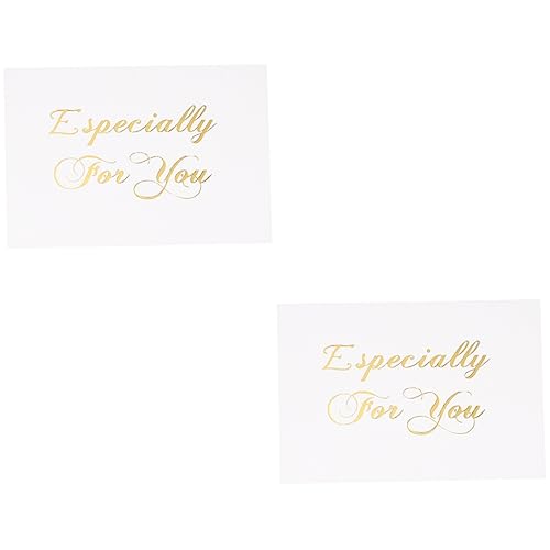 Ciieeo 100piezas Mini Tarjetas De Agradecimiento Doradas Para Bodas Fiestas y Eventos Especiales Mensajes Personalizados Especialmente Para Ti