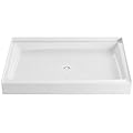 PROFLO PFSB4234 Morenci 42" x 34" Rectangular Shower Base with Single Threshold and Center Drain - White