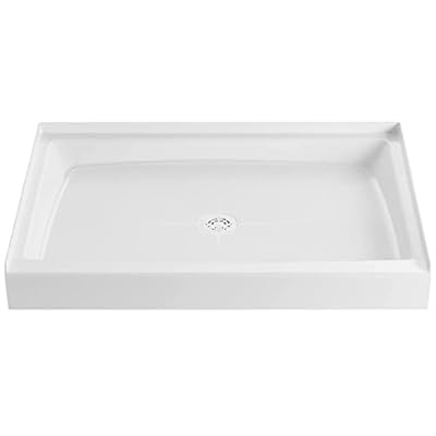 PROFLO PFSB4234 Morenci 42" x 34" Rectangular Shower Base with Single Threshold and Center Drain - White