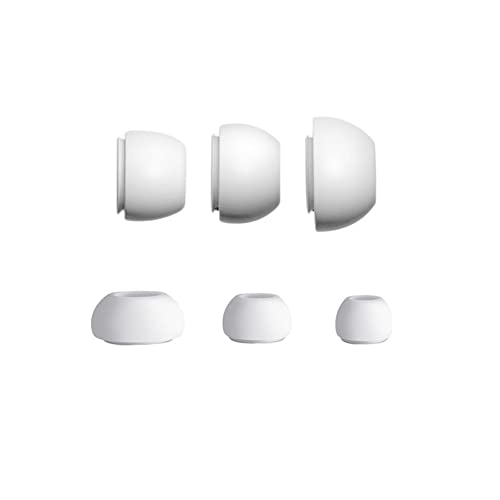 3 Pairs AirPods Pro Replacement Ear Tips Compatible with Airpods Pro with Noise Reduction Hole (White)