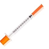 50 Pack 1/2ml Lab Syringes with 30G 5/16 inch(8mm) Needle Tool, Individual Sealed Package