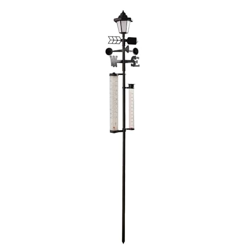 Garden 5 In 1 Weather Station with Solar Light 158 x 25cm