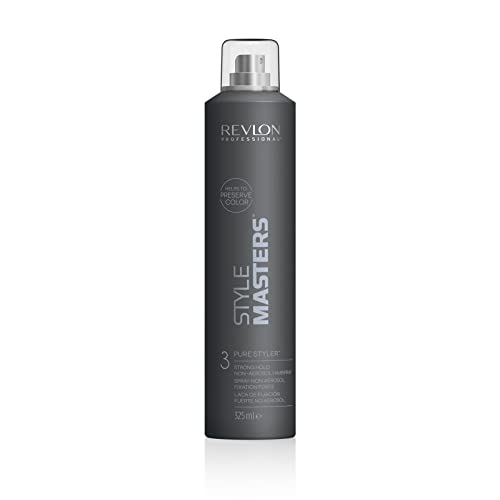 REVLON PROFESSIONAL Style Masters Pure Styler Laca Pelo Hombre, Spray de Fijación Fuerte Sin Aerosol, Laca para Peinados Estructurados, Respeta el Brillo Natural del Cabello, 325ml